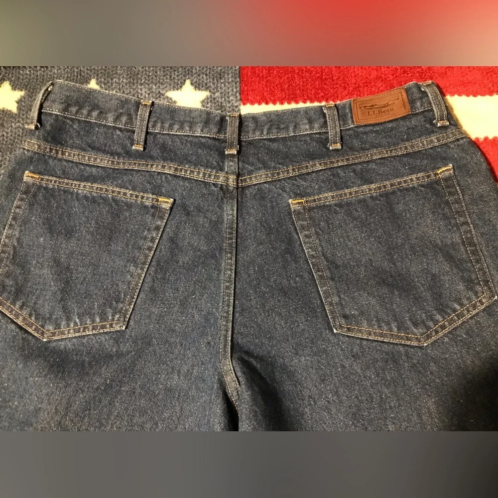 NWOT Vintage LL BEAN Natural Fit Denim Jeans 38x29 Work Outdoors Rlx Carhartt Ld